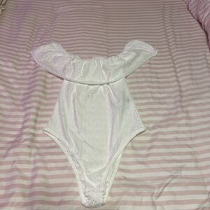 White Eyelet One Piece